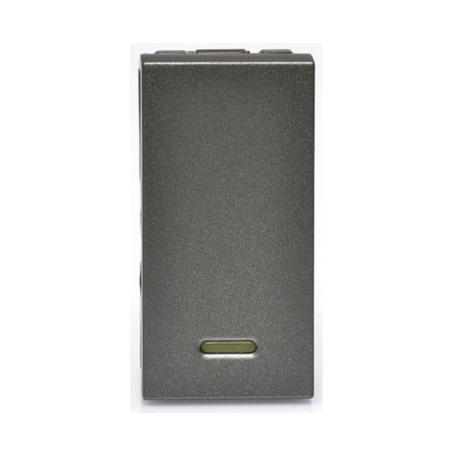 Módulo interruptor simples Arteor magnésio com led 582601B Pial Menor preço em Módulo interruptor simples Arteor magnésio com led 582601B Pial