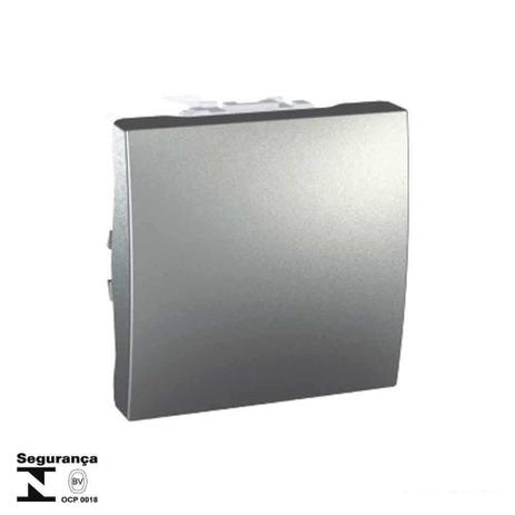 Módulo para interruptor bipolar paralelo Única Prime 2 módulos 10A 250V alumínio Schneider Menor preço em Módulo para interruptor bipolar paralelo Única Prime 2 módulos 10A 250V alumínio Schneider