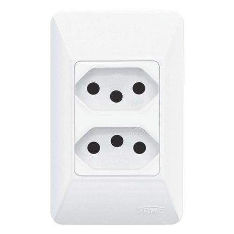 Módulo para tomada dupla 20A com placa distanciadas 250V Fame Menor preço em Módulo para tomada dupla 20A com placa distanciadas 250V Fame