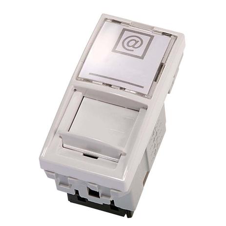 Módulo para tomada RJ45 8 fios blanco Única Schneider Menor preço em Módulo para tomada RJ45 8 fios blanco Única Schneider