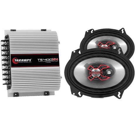 Módulo Potência Taramps TS400 Digital 400W RMS 4 Canais 2ohms + Par Alto Falantes Bravox 6x9 4ohms Menor preço em Módulo Potência Taramps TS400 Digital 400W RMS 4 Canais 2ohms + Par Alto Falantes Bravox 6x9 4ohms