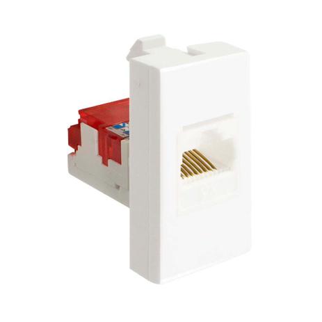 Módulo Pró tomada rede Rj45 Cat 5E branco Alumbra Menor preço em Módulo Pró tomada rede Rj45 Cat 5E branco Alumbra