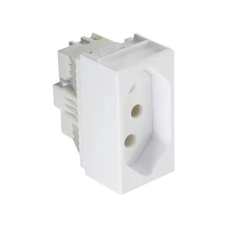 Módulo Tomada 10A Branco Slim Ilumi Menor preço em Módulo Tomada 10A Branco Slim Ilumi