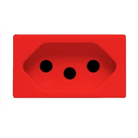 Módulo Tomada 10A Vermelho Imperia Iriel Menor preço em Módulo Tomada 10A Vermelho Imperia Iriel