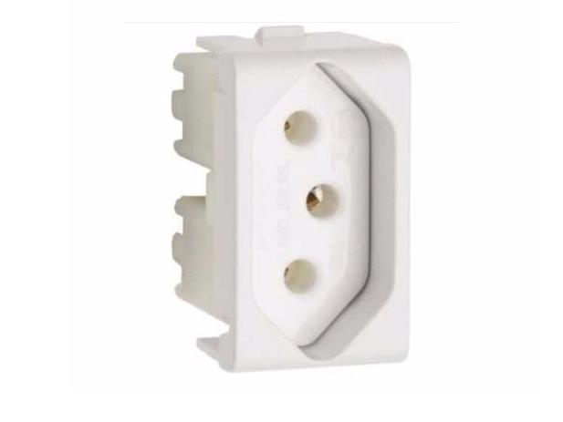 Modulo tomada 2p+t 10a 250v branco - Schneider Menor preço em Modulo tomada 2p+t 10a 250v branco - Schneider