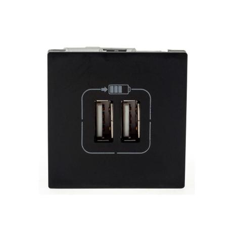 Módulo Tomada Carregador 2x Usb Plusmais 2.400ma Preta - Pial Legrand Menor preço em Módulo Tomada Carregador 2x Usb Plusmais 2.400ma Preta - Pial Legrand