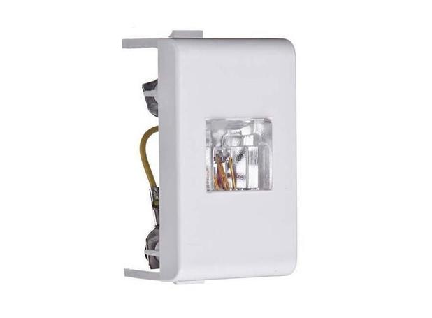 Modulo tomada rj11 2 fios branco - Schneider Menor preço em Modulo tomada rj11 2 fios branco - Schneider