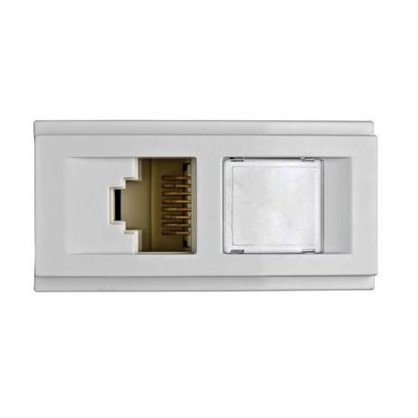 Módulo Tomada RJ45 CAT-5E Branco Duale Up Iriel Menor preço em Módulo Tomada RJ45 CAT-5E Branco Duale Up Iriel