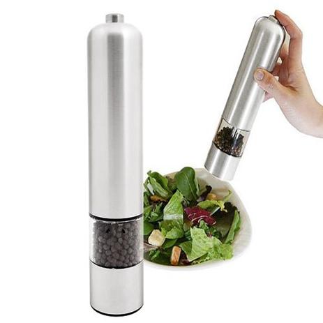 Moedor de Pimenta do Reino e Tempero Eletrico Inox (888145) - Yan21 Menor preço em Moedor de Pimenta do Reino e Tempero Eletrico Inox (888145) - Yan21
