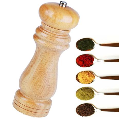 Moedor de Pimenta, Sal de Madeira Manual de 15cm CBRN06700 - Commerce brasil Menor preço em Moedor de Pimenta, Sal de Madeira Manual de 15cm CBRN06700 - Commerce brasil