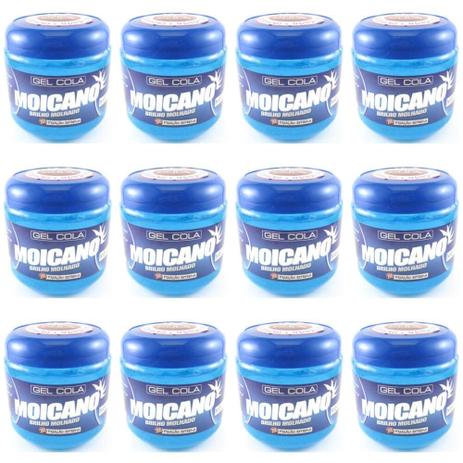 Moicano Gel Cola Azul 500g (Kit C/12) Menor preço em Moicano Gel Cola Azul 500g (Kit C/12)