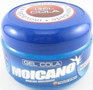 Moicano Gel Cola S/ Álcool Azul 250g Menor preço em Moicano Gel Cola S/ Álcool Azul 250g