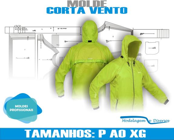 Molde Jaqueta Tactel Corta Vento, Modelagem&Diversos, Tamanhos P Ao Xg Menor preço em Molde Jaqueta Tactel Corta Vento, Modelagem&Diversos, Tamanhos P Ao Xg