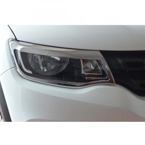 Moldura Aplique Farol Dianteiro Cromado Renault Kwid Menor preço em Moldura Aplique Farol Dianteiro Cromado Renault Kwid