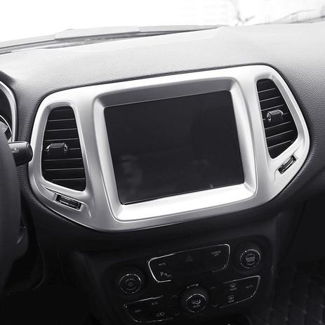Moldura Aplique Painel Central Multimidia Prata Jeep Compass é ruim? Moldura Aplique Painel Central Multimidia Prata Jeep Compass é boa?