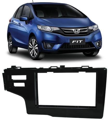 Menor preço em Moldura De Painel 2 Din Honda Novo Fit 2014 2015 2016 Para Cd Dvd 2 Dins - Out run