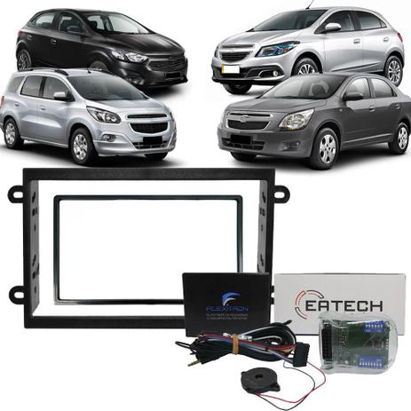 Moldura De Painel 2 Din + Interface Comando de Volante Chevrolet Onix Cobalt Spin Prisma 2013 2014 2015 2016 2017 2018 - Autoplast + Eatech Menor preço em Moldura De Painel 2 Din + Interface Comando de Volante Chevrolet Onix Cobalt Spin Prisma 2013 2014 2015 2016 2017 2018 - Autoplast + Eatech