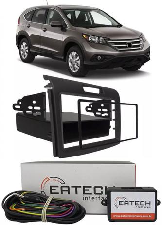 Moldura De Painel 2 Din + Interface Comando de Volante Honda Crv 2012 2013 2014 2015 2016 - Autoplast + Eatech Menor preço em Moldura De Painel 2 Din + Interface Comando de Volante Honda Crv 2012 2013 2014 2015 2016 - Autoplast + Eatech