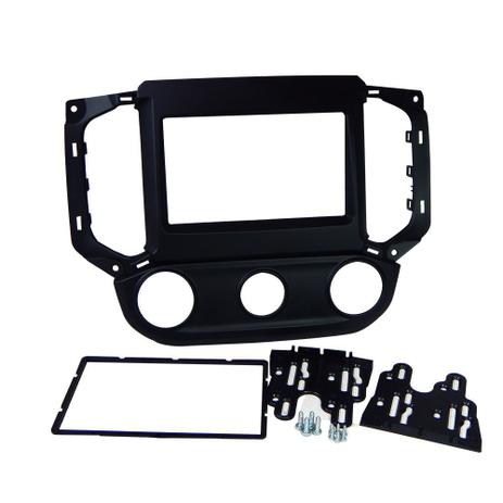 Moldura de Painel Fiamon 2 DIN S10 Ar Analogico 16/18 Preto Fosco Menor preço em Moldura de Painel Fiamon 2 DIN S10 Ar Analogico 16/18 Preto Fosco