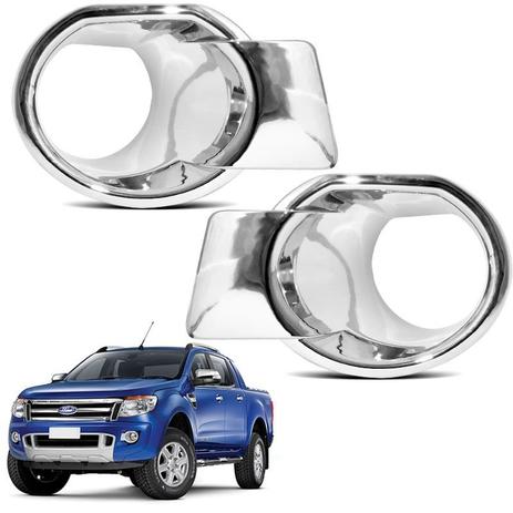 Moldura Do Farol de Milha Ford Ranger 2013 a 2015 Cromado - Shekparts Menor preço em Moldura Do Farol de Milha Ford Ranger 2013 a 2015 Cromado - Shekparts