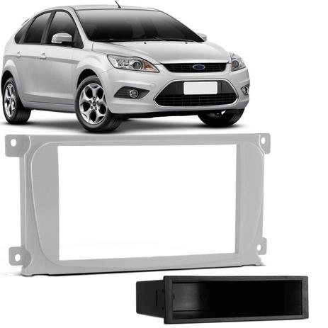 Moldura do Painel 1 e 2 Din Ford Focus 2012 e 2013 Prata com Porta Objetos Encaixe Sob Medida - Ludovico Menor preço em Moldura do Painel 1 e 2 Din Ford Focus 2012 e 2013 Prata com Porta Objetos Encaixe Sob Medida - Ludovico