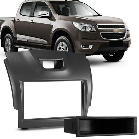 Moldura do Painel 2 Din 1 Din Chevrolet S10 2012 2013 2014 2015 2016 Grafite com Porta Objetos - Ludovico Menor preço em Moldura do Painel 2 Din 1 Din Chevrolet S10 2012 2013 2014 2015 2016 Grafite com Porta Objetos - Ludovico