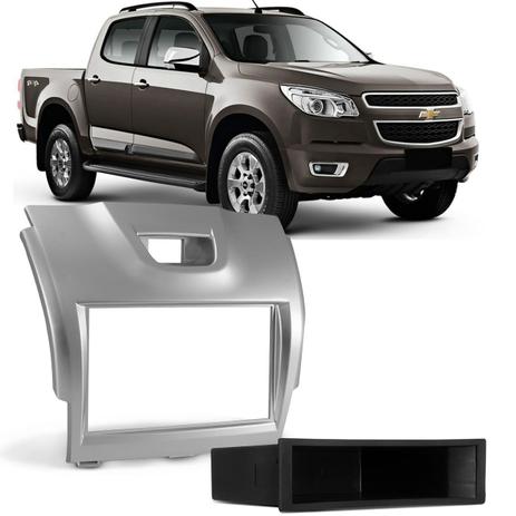 Moldura do Painel 2 Din 1 Din Chevrolet S10 2012 a 2016 Prata Porta Objetos Encaixe Sob Medida - Ludovico Menor preço em Moldura do Painel 2 Din 1 Din Chevrolet S10 2012 a 2016 Prata Porta Objetos Encaixe Sob Medida - Ludovico