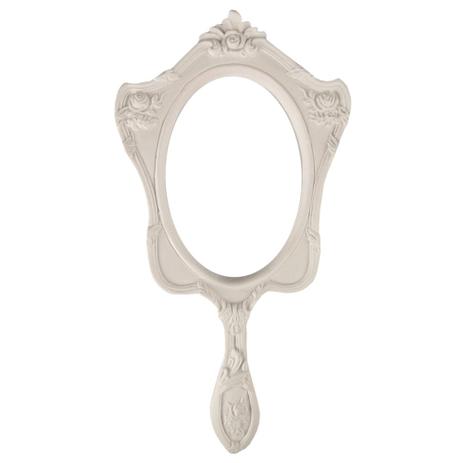 Menor preço em Moldura Espelho de Mão Bela e a Fera 24,5x12,5cm - Resina - Resinas