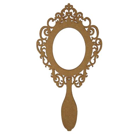 Moldura Espelho de Mão em MDF 20x10cm Vazado Romano - Palácio da Arte Menor preço em Moldura Espelho de Mão em MDF 20x10cm Vazado Romano - Palácio da Arte
