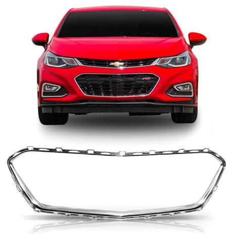 Moldura Inferior Friso Cromado Grade Radiador Cruze 2016 2017 2018 - Sp acessórios Menor preço em Moldura Inferior Friso Cromado Grade Radiador Cruze 2016 2017 2018 - Sp acessórios