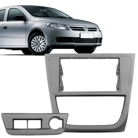 Moldura Painel 2 Din Vw Gol Saveiro Voyage G5 2009 a 2012 com Moldura para Botão Grafite - Fiamon Menor preço em Moldura Painel 2 Din Vw Gol Saveiro Voyage G5 2009 a 2012 com Moldura para Botão Grafite - Fiamon