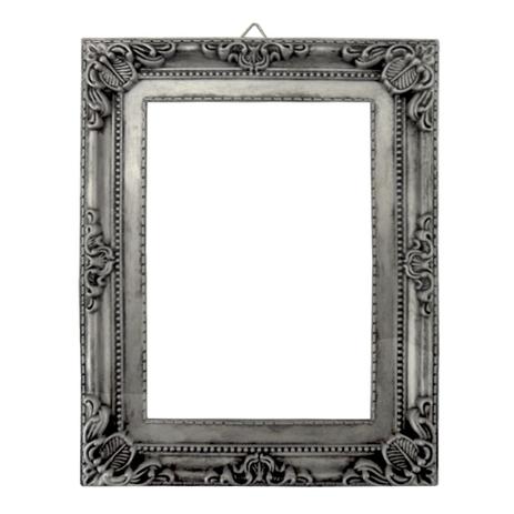 Moldura Provençal Retangular com Cantoneira Real Prata 17,5x22,5cm - Resina - Resinas Menor preço em Moldura Provençal Retangular com Cantoneira Real Prata 17,5x22,5cm - Resina - Resinas