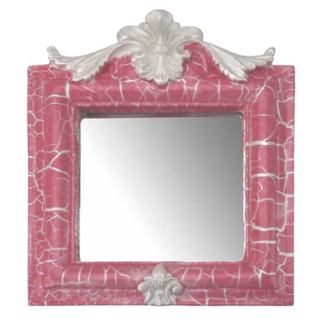 Moldura Provençal Retrato Cantoneira com Espelho Rosa e Branco Craquelê 13,5x11cm - Resina - Resinas Menor preço em Moldura Provençal Retrato Cantoneira com Espelho Rosa e Branco Craquelê 13,5x11cm - Resina - Resinas