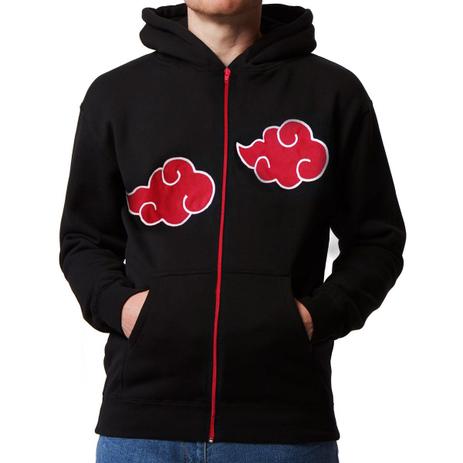 Moletom Blusa de Frio Nuvem Akatsuki Anime Geek Moleton Casaco