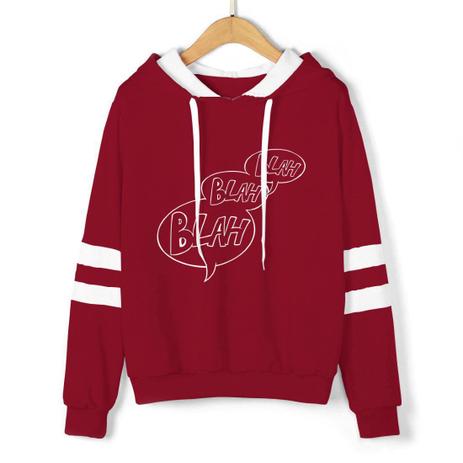 long red moletom com capuz