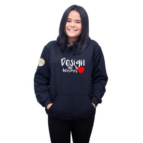 black moletom com capuz womens designer