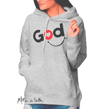 god is good moletom com capuzs