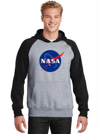nasa moletom com capuz mens grey