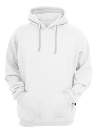 Moletom canguru branco liso Clearance