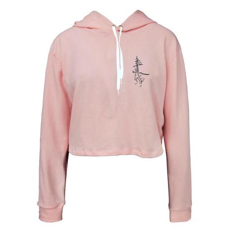 red and white cropped moletom com capuz