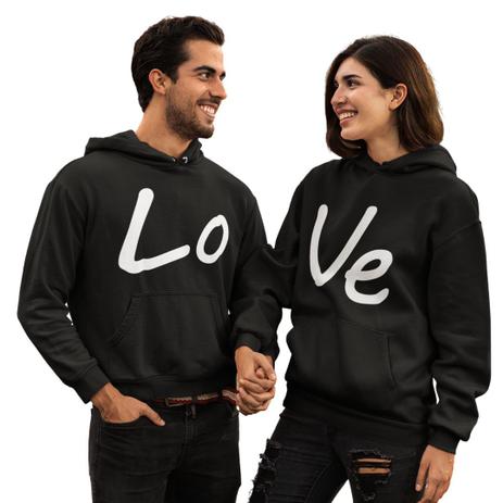 bf gf moletom com capuzs