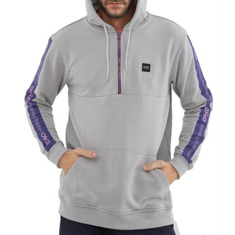 half zipper moletom com capuz