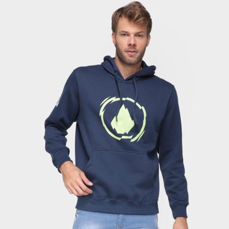 volcom blue moletom com capuz