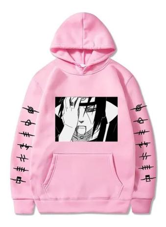 naruto pink moletom com capuz