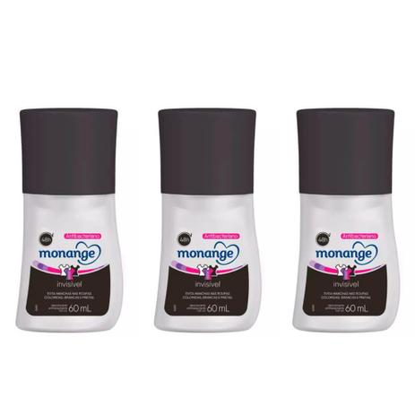 Monange Invisible Desodorante Rollon 60ml (Kit C/03) Menor preço em Monange Invisible Desodorante Rollon 60ml (Kit C/03)