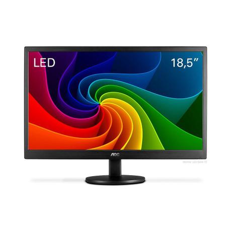 Monitor 18,5” led aoc 200 cd/m2 de brilho vga e970swn Menor preço em Monitor 18,5” led aoc 200 cd/m2 de brilho vga e970swn