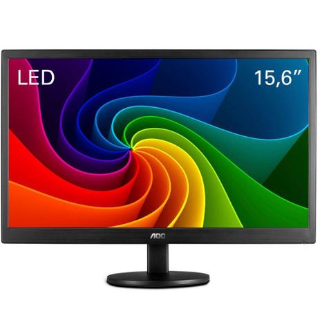 Monitor AOC LED Widescreen 15,6” E1670SWU/WM Menor preço em Monitor AOC LED Widescreen 15,6” E1670SWU/WM