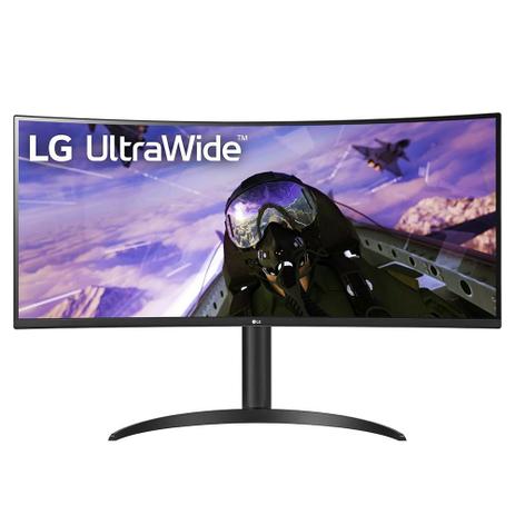 Monitor Gamer LG 34 LED Ultra Wide Curvo, 160 Hz, QHD, 1ms, HDMI/DisplayPort, 99% sRGB, FreeSync Premium, HDR 10, VESA, Preto – 34WP65C-B