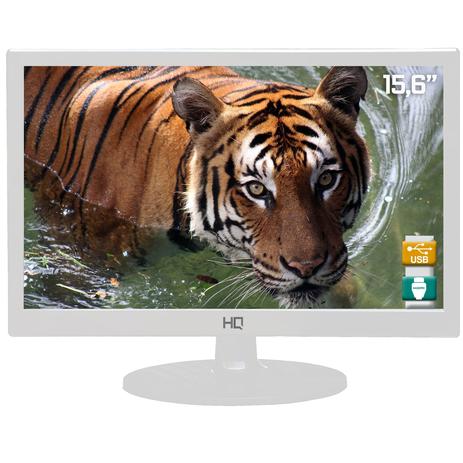 Monitor LED 15.6" Branco HQ Widescreen HDMI 16HQ-LED Menor preço em Monitor LED 15.6" Branco HQ Widescreen HDMI 16HQ-LED