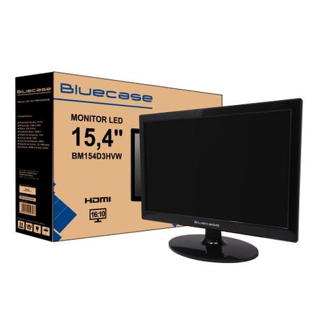 Monitor LED 15,4” Bluecase BM154D3HVW Menor preço em Monitor LED 15,4” Bluecase BM154D3HVW